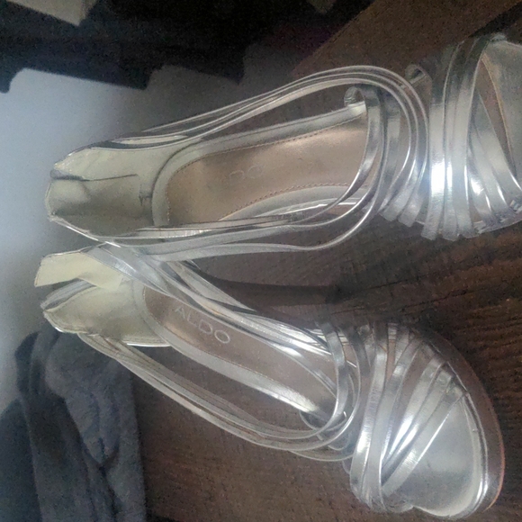 High heels woman Silver sandals - Picture 4 of 4